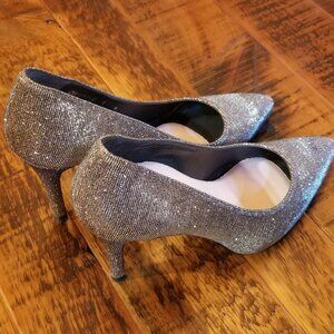 Stuart Weitzman 85 Power Pump - Shimmer Pyrite - Size 8